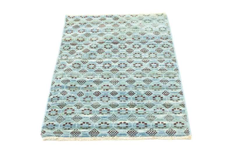 Wool Rug - 92 x 63 cm - light blue