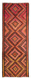 Runner Kelim Rug - Old - 380 x 150 cm - multicolored