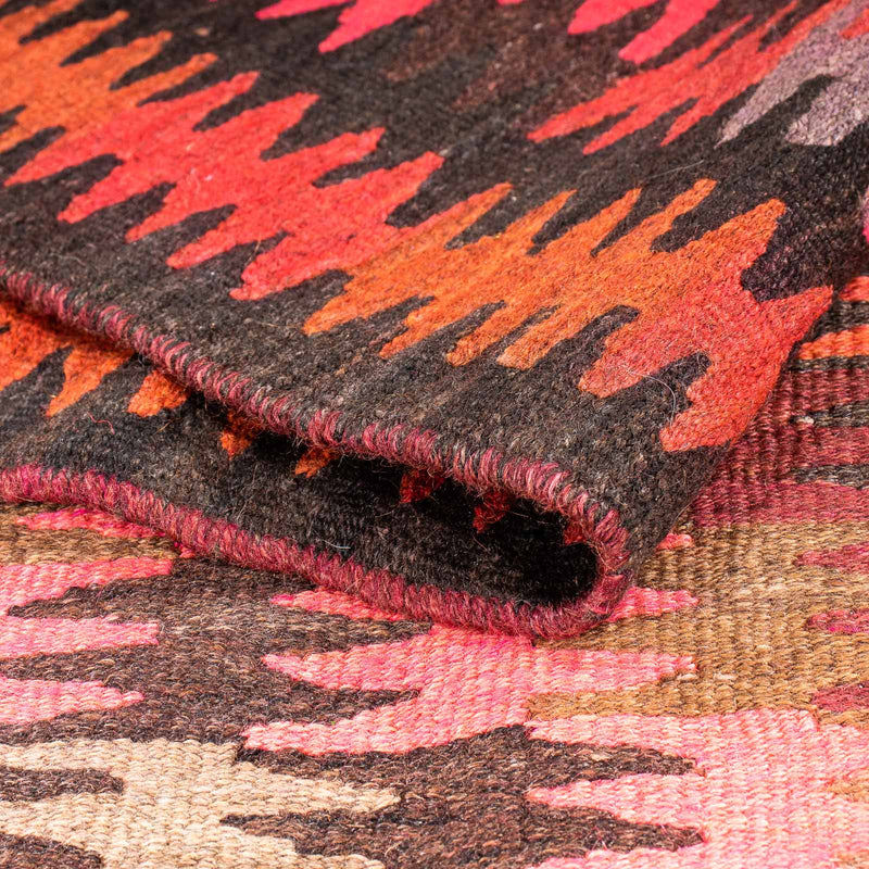 Runner Kelim Rug - Old - 380 x 150 cm - multicolored