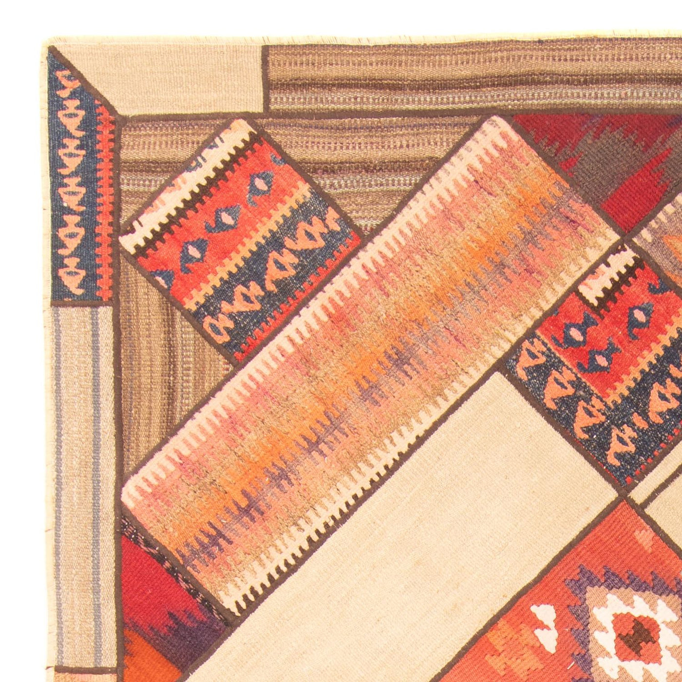 Patchwork Rug 230x160cm - Perserteppich Wollteppich