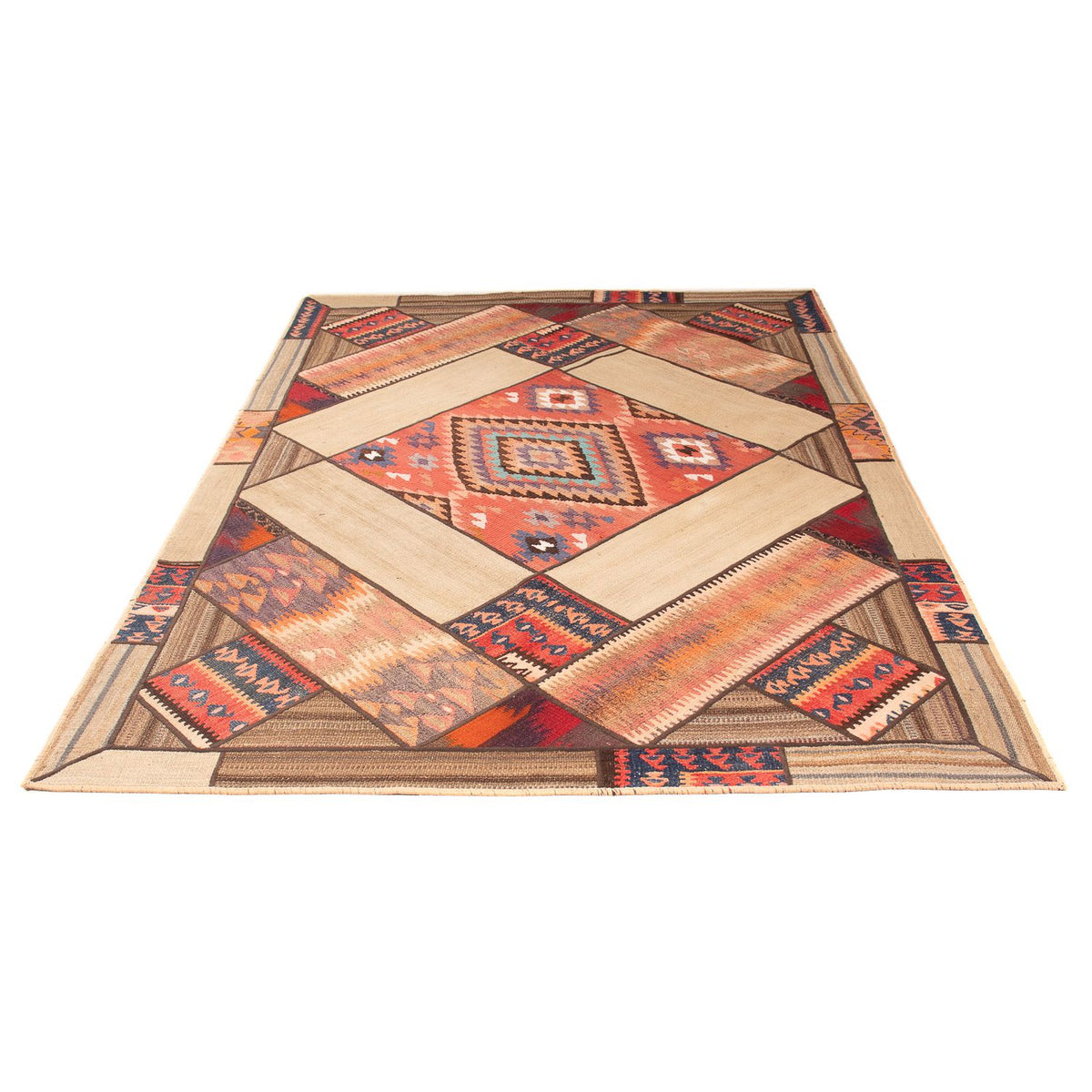 Patchwork Rug - 230 x 160 cm - multicolored