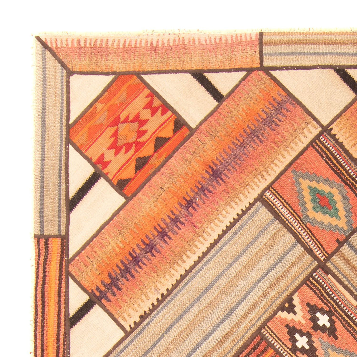 Patchwork Rug 230x160cm - Perserteppich Wollteppich