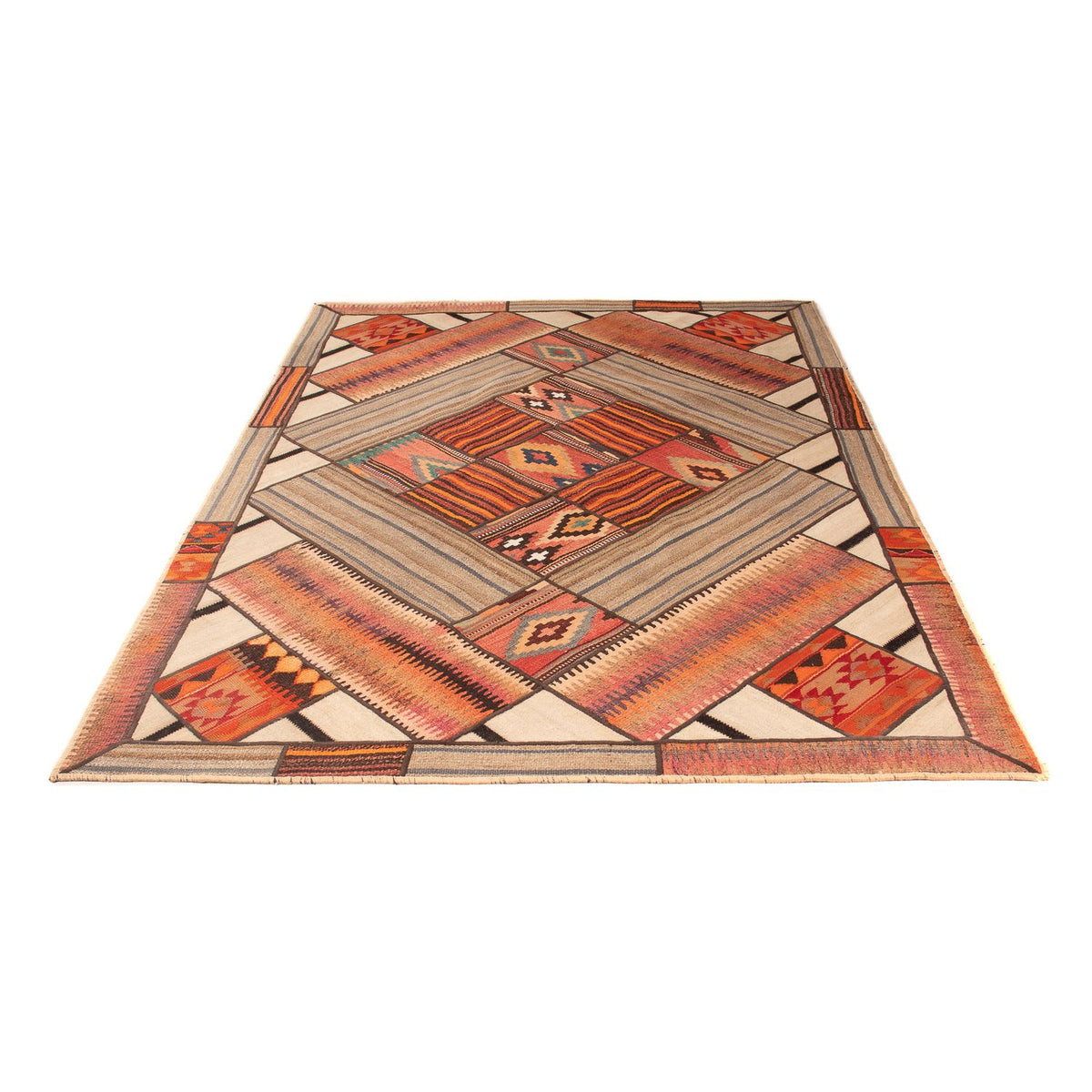 Patchwork Rug - 230 x 160 cm - multicolored