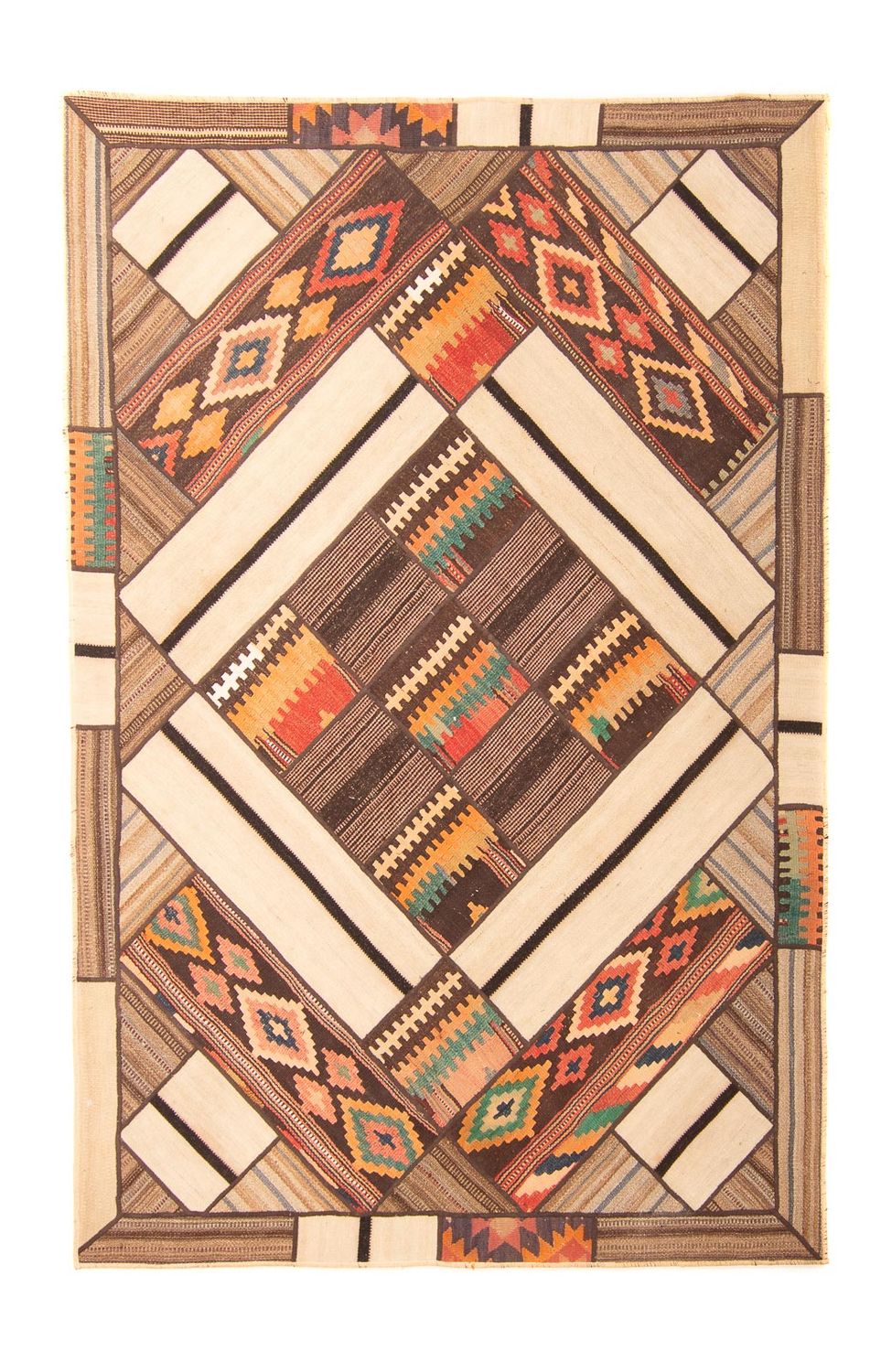 Patchwork Rug - 230 x 160 cm - multicolored