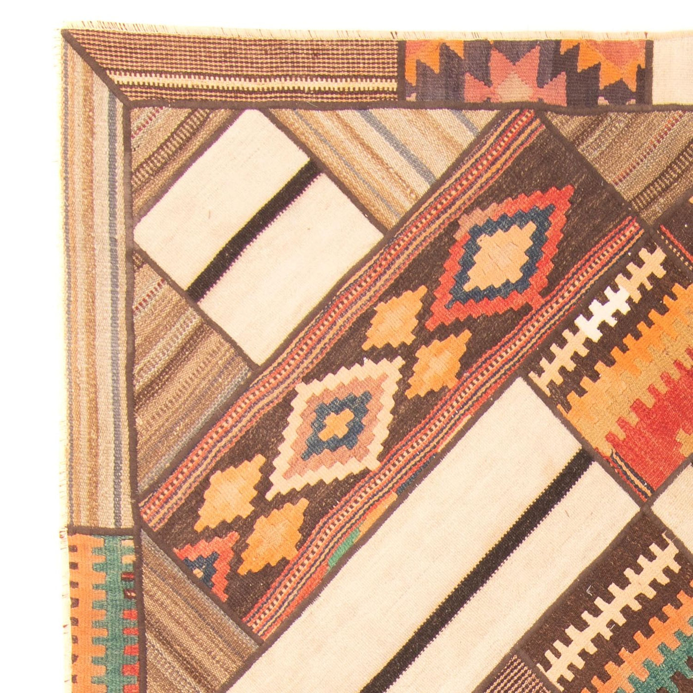 Patchwork Rug 230x160cm - Perserteppich Wollteppich