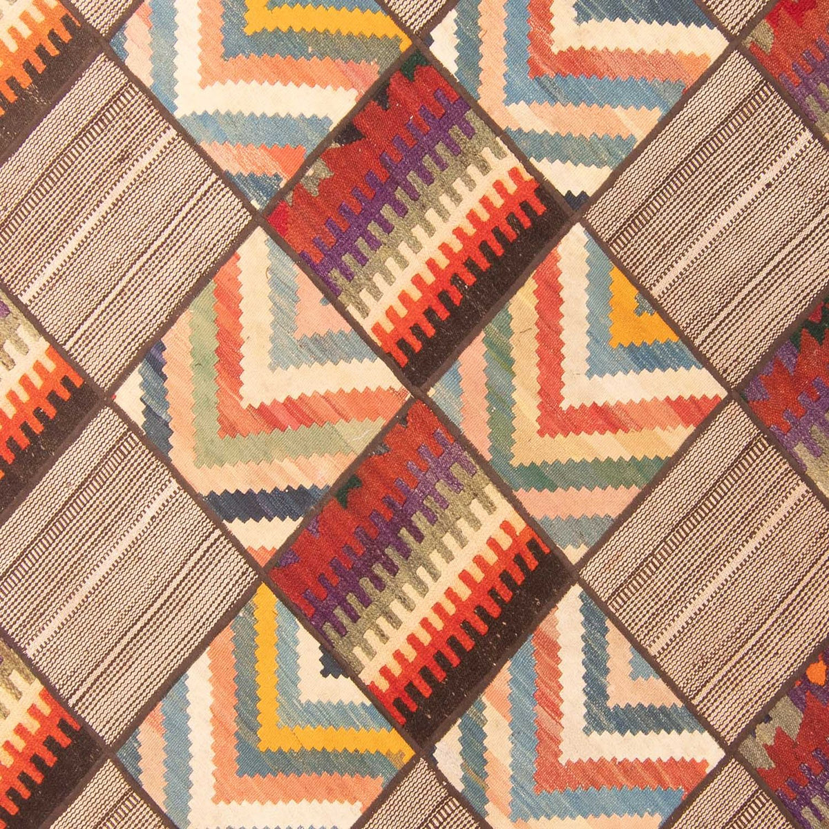 Patchwork Rug - 200 x 150 cm - multicolored