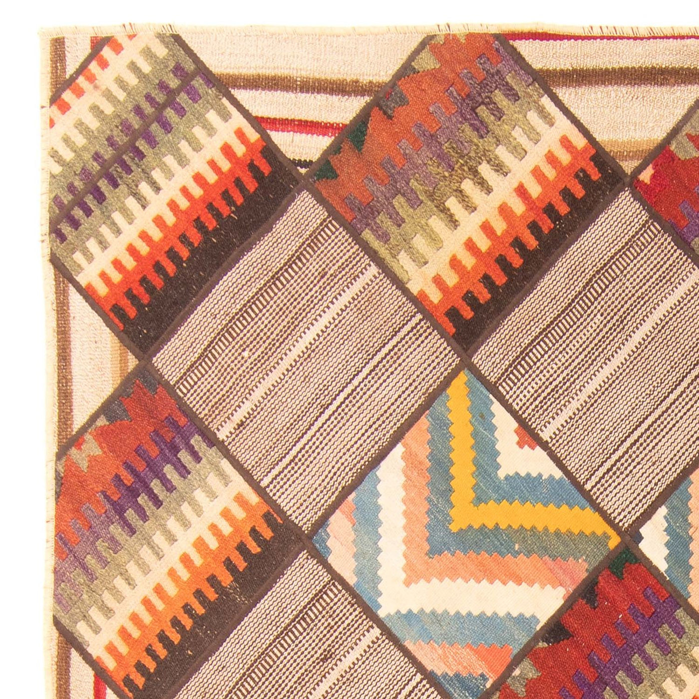 Patchwork Rug 200x150cm - Perserteppich Wollteppich