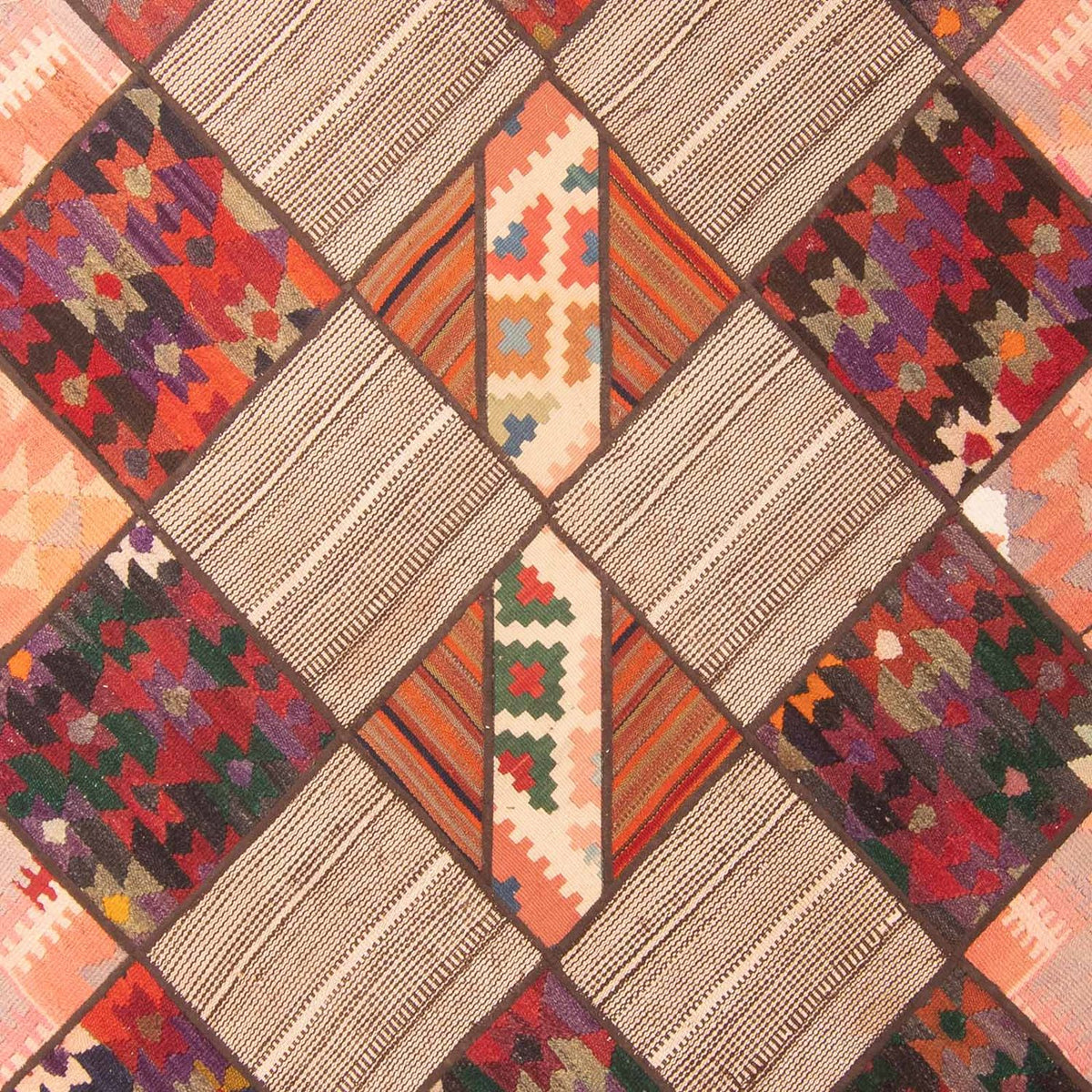 Patchwork Rug - 200 x 150 cm - multicolored