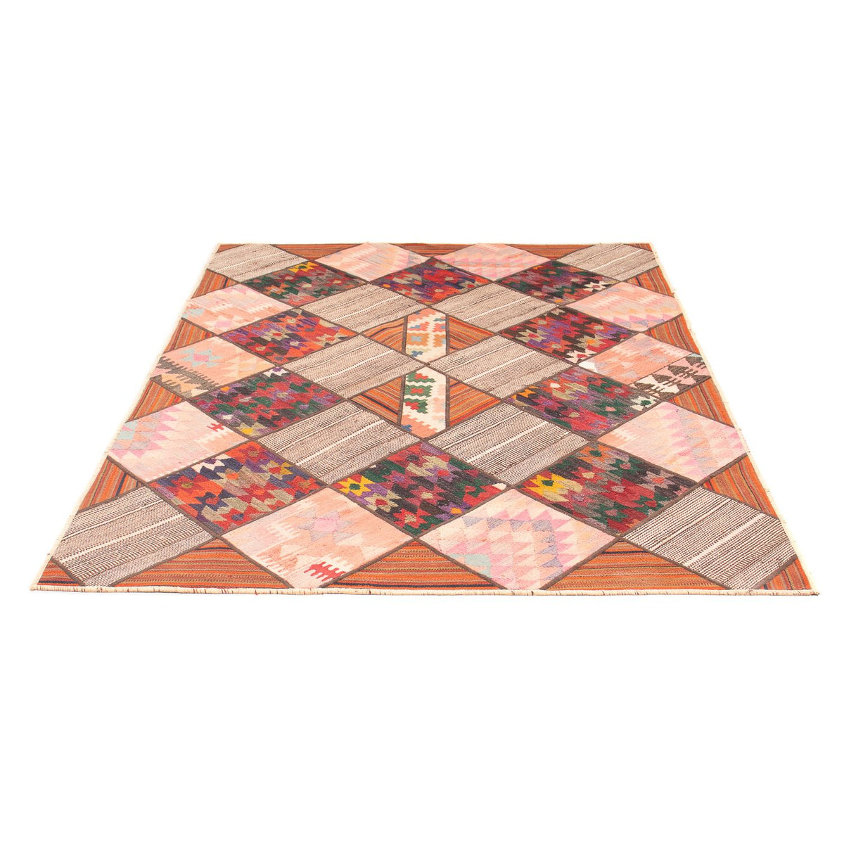 Patchwork Rug - 200 x 150 cm - multicolored