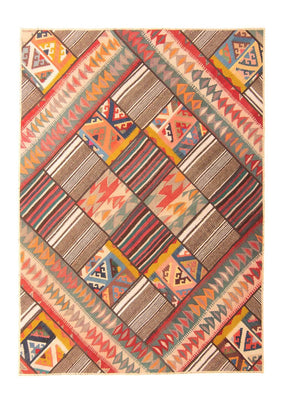 Patchwork Rug - 200 x 150 cm - multicolored