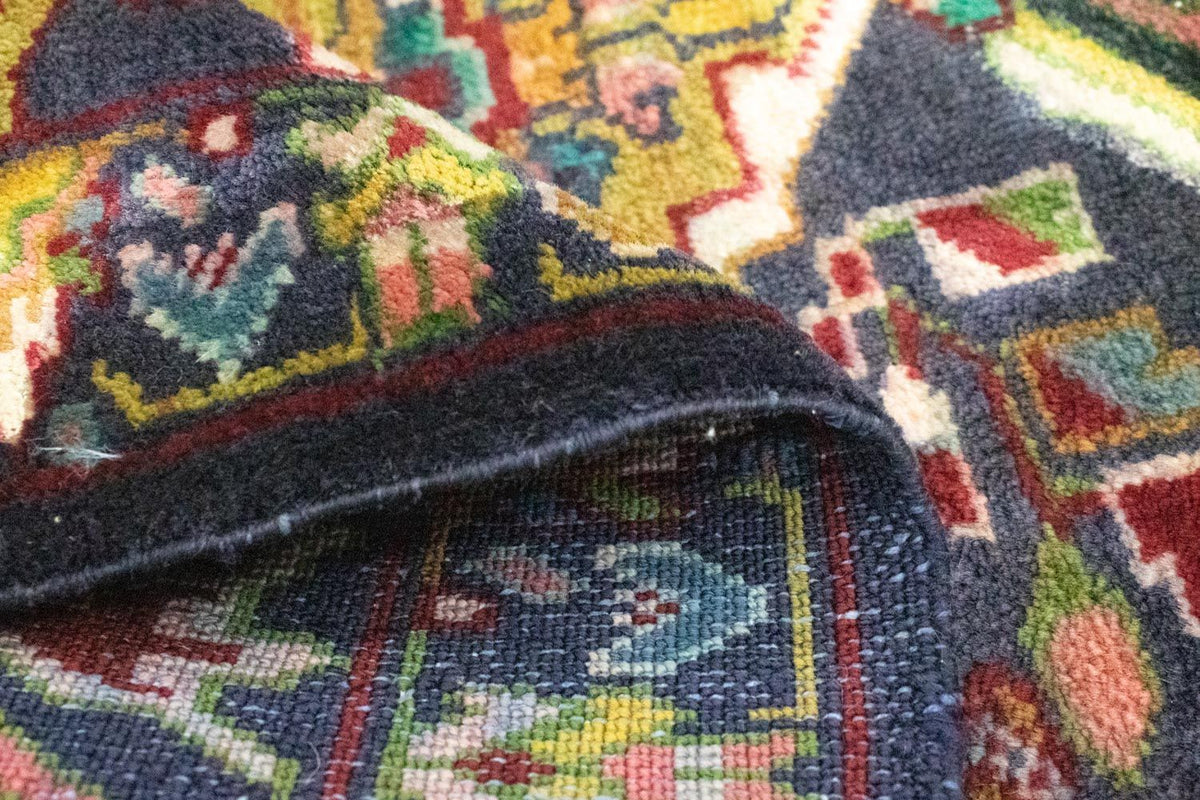 Turkaman Rug - 86 x 70 cm - dark blue