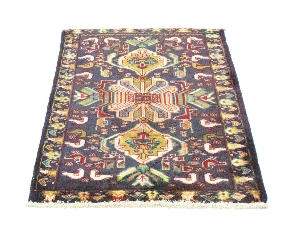 Turkaman Rug - 86 x 70 cm - dark blue