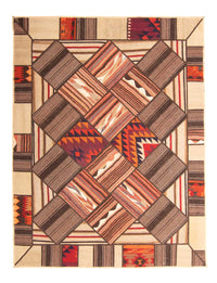 Patchwork Rug - 200 x 150 cm - multicolored