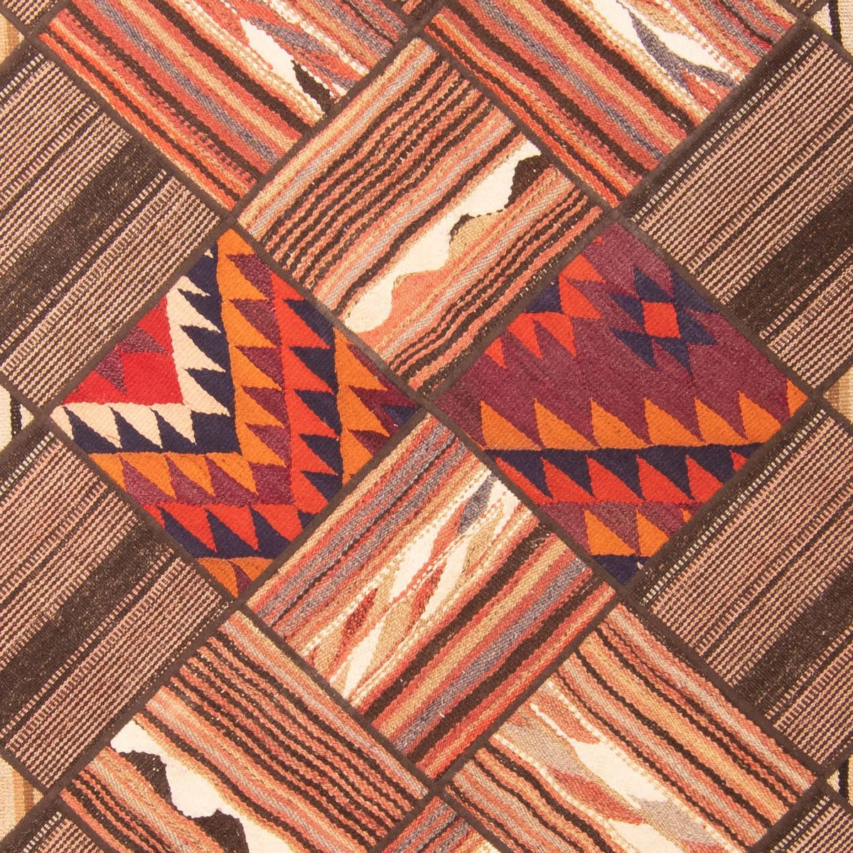 Patchwork Rug - 200 x 150 cm - multicolored