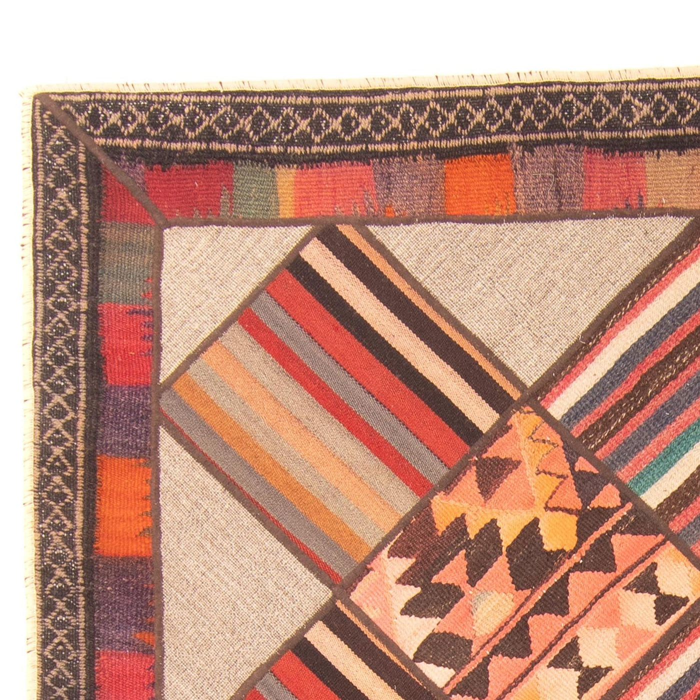Patchwork Rug 200x150cm - Perserteppich Wollteppich