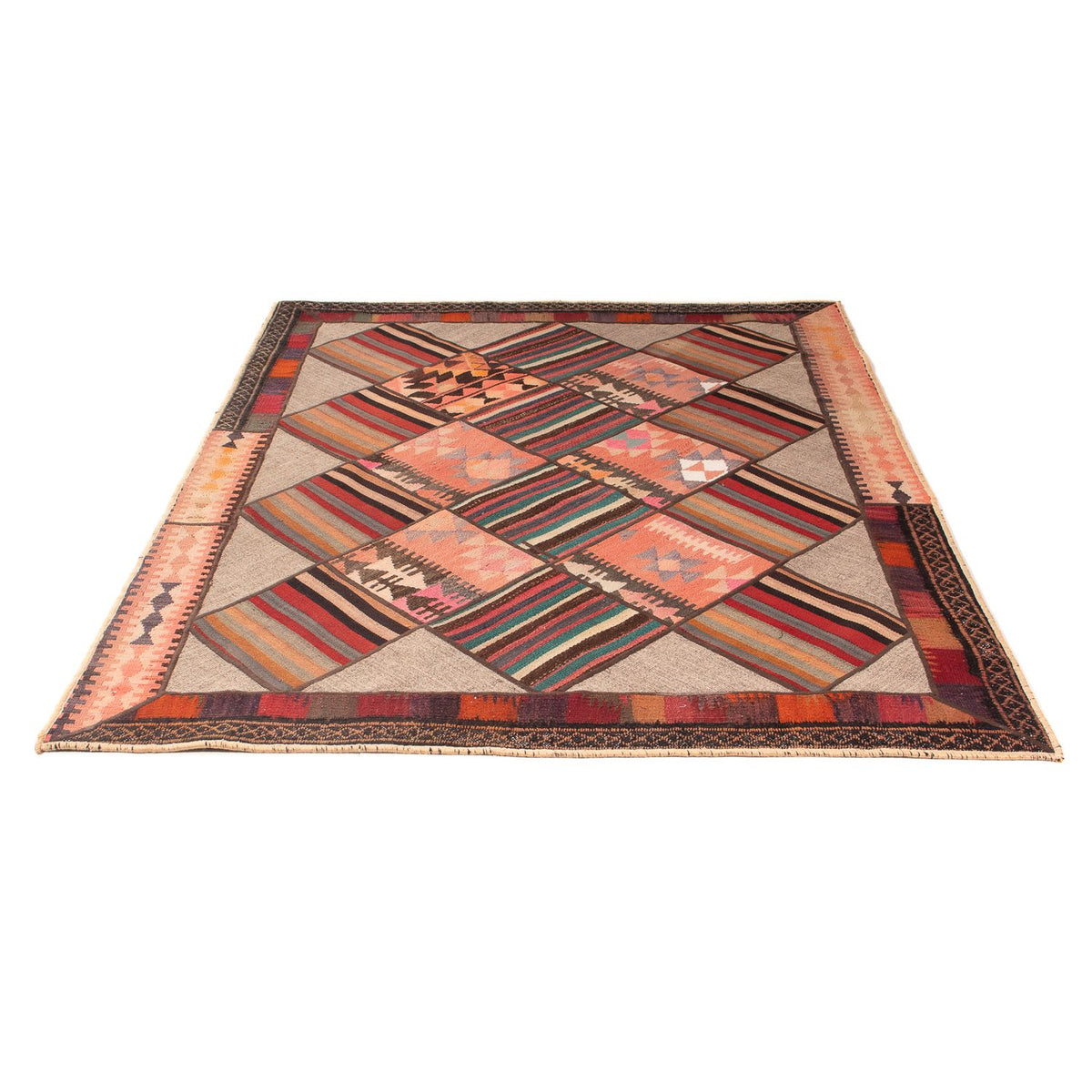 Patchwork Rug - 200 x 150 cm - multicolored