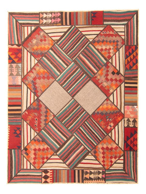 Patchwork Rug - 200 x 150 cm - multicolored