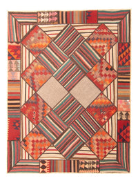 Patchwork Rug - 200 x 150 cm - multicolored
