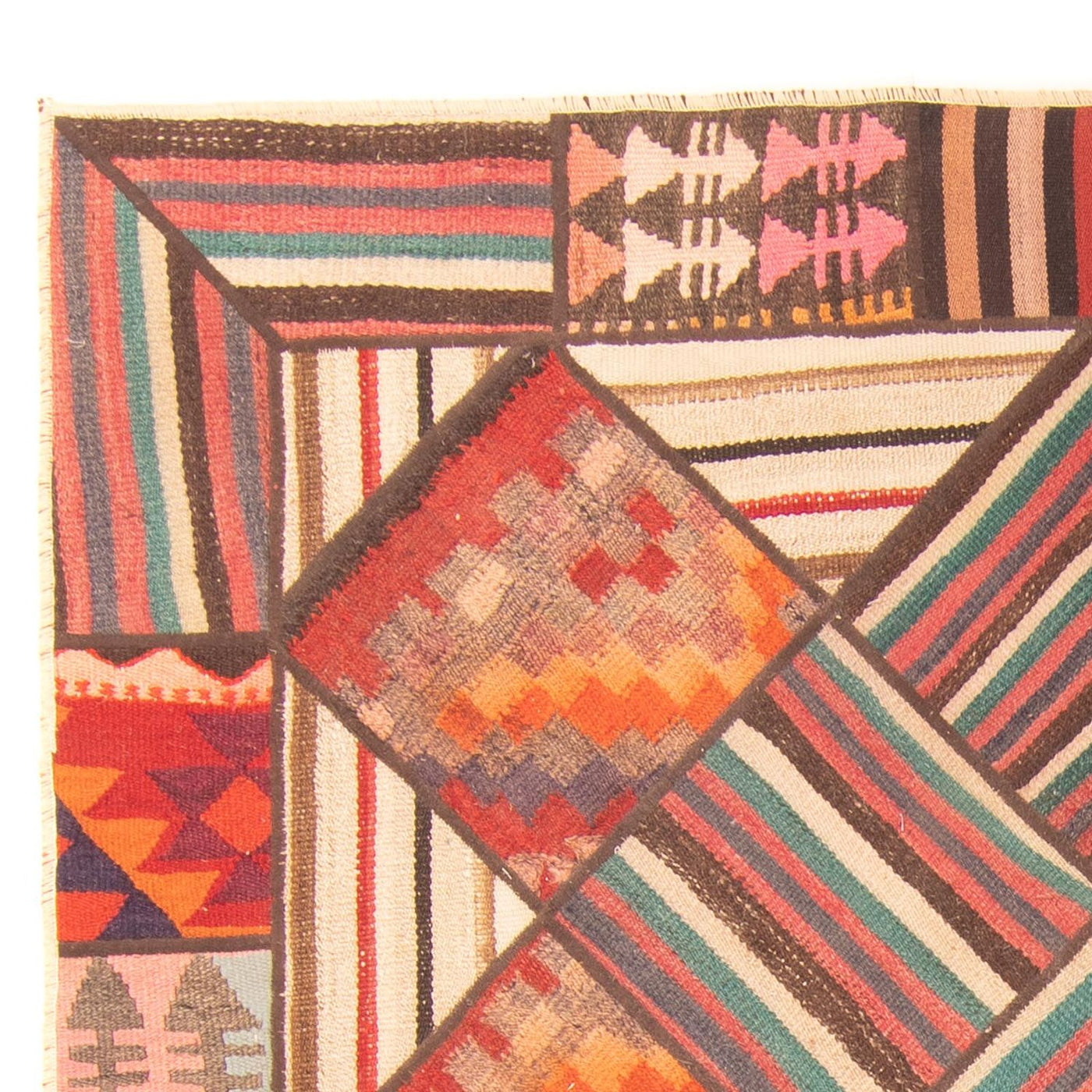Patchwork Rug 200x150cm - Perserteppich Wollteppich
