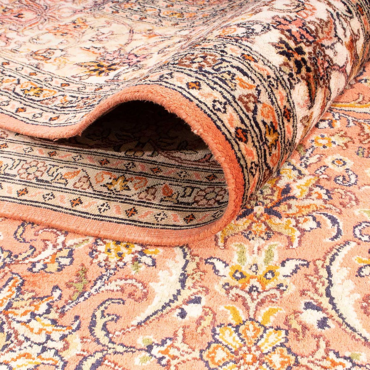 Silk Rug - Kashmir Silk - 276 x 187 cm - rust