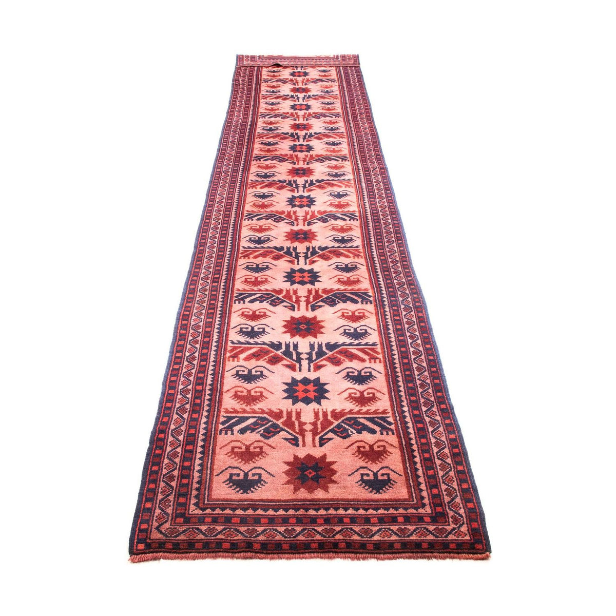 Runner Kelim Rug - Oriental - 400 x 75 cm - light red