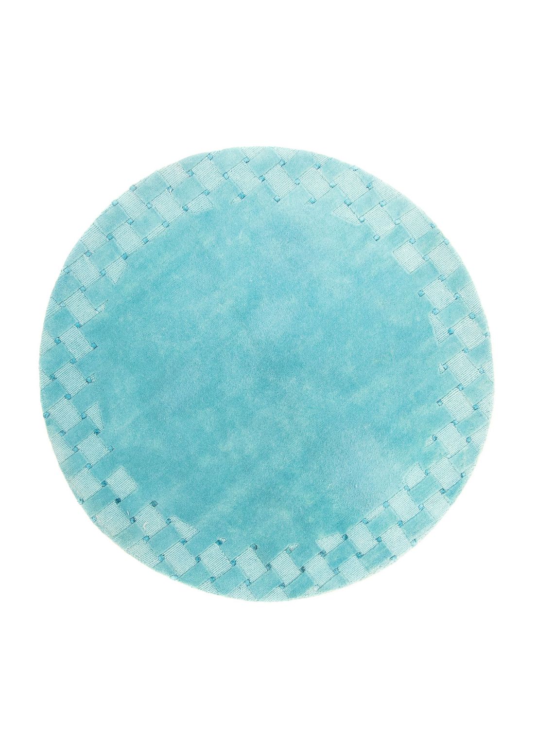 Nepal Rug round  - 151 x 151 cm - light blue