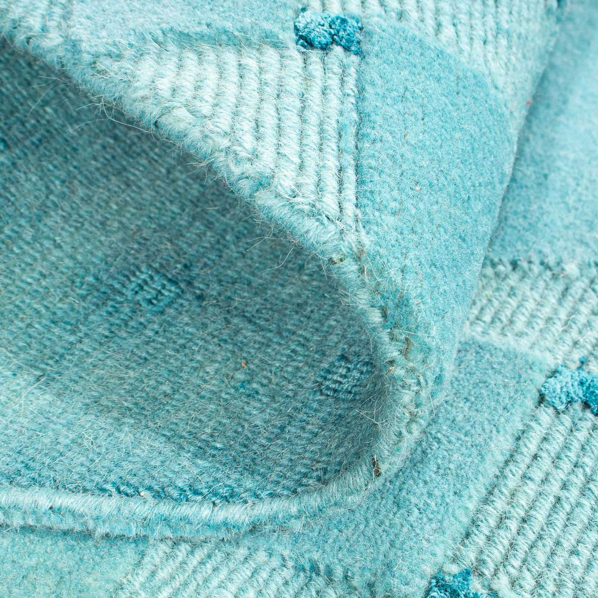 Nepal Rug round  - 151 x 151 cm - light blue