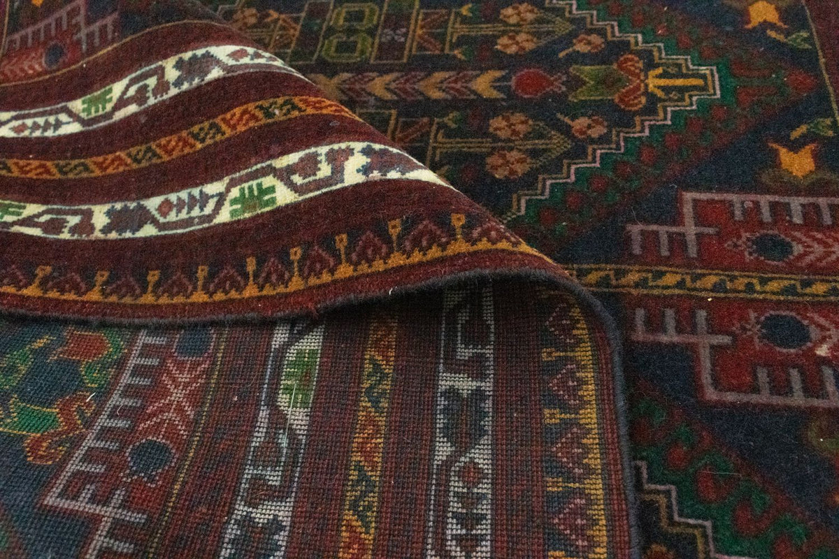 Afghan Rug - 140 x 100 cm - blue