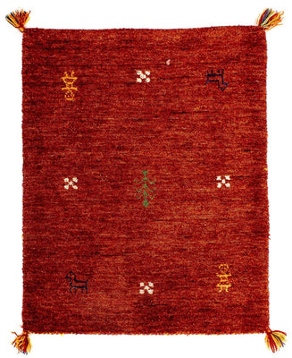 Gabbeh Rug - Indus - 90 x 60 cm - dark red