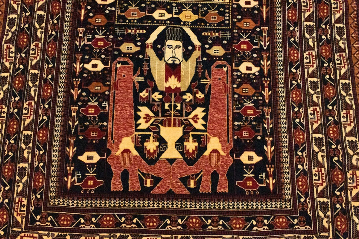 Afghan Rug - 196 x 122 cm - blue