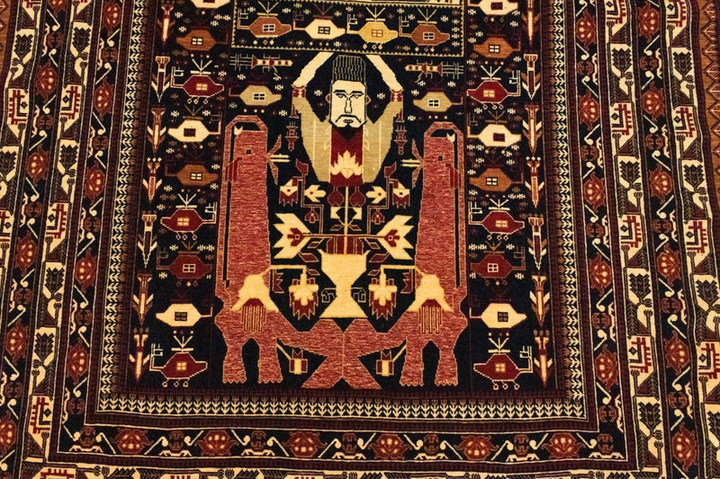 Afghan Rug - 196 x 122 cm - blue