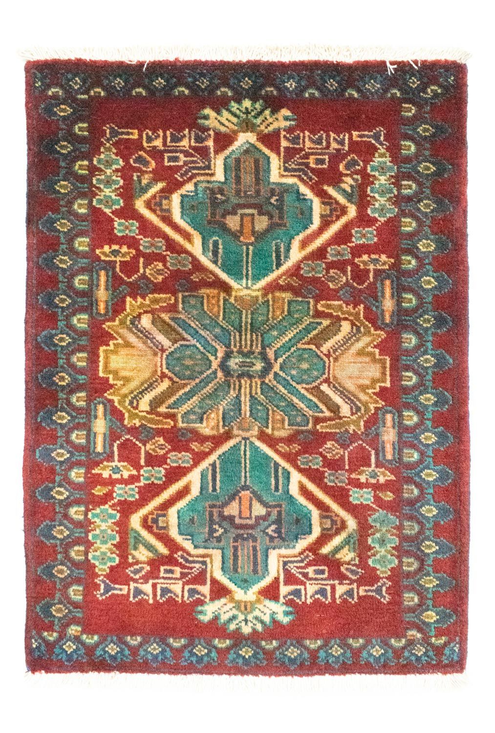 Turkaman Rug - 89 x 63 cm - red