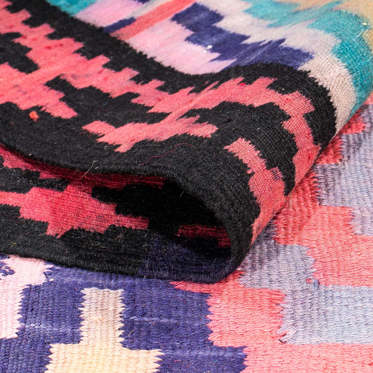 Runner Kelim Rug - Old - 330 x 135 cm - multicolored