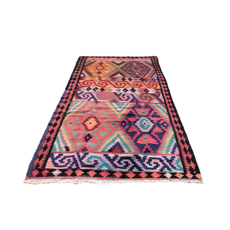 Runner Kelim Rug - Old - 330 x 135 cm - multicolored
