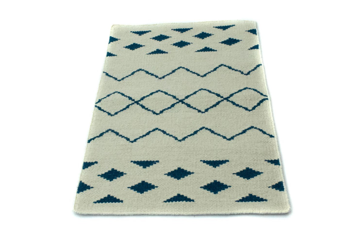 Kelim Rug - Trendy - 95 x 62 cm - blue