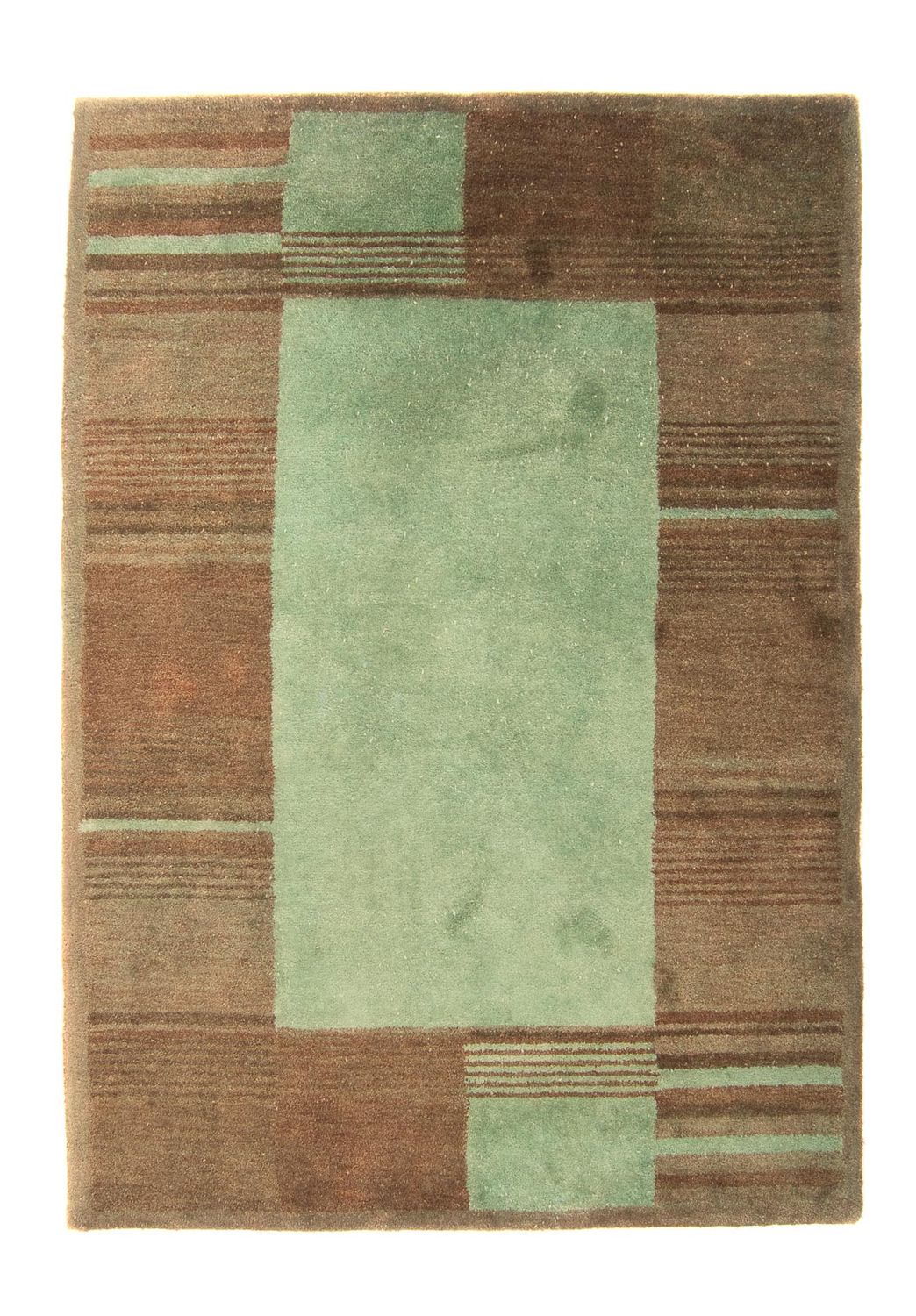 Wool Rug - 193 x 137 cm - green