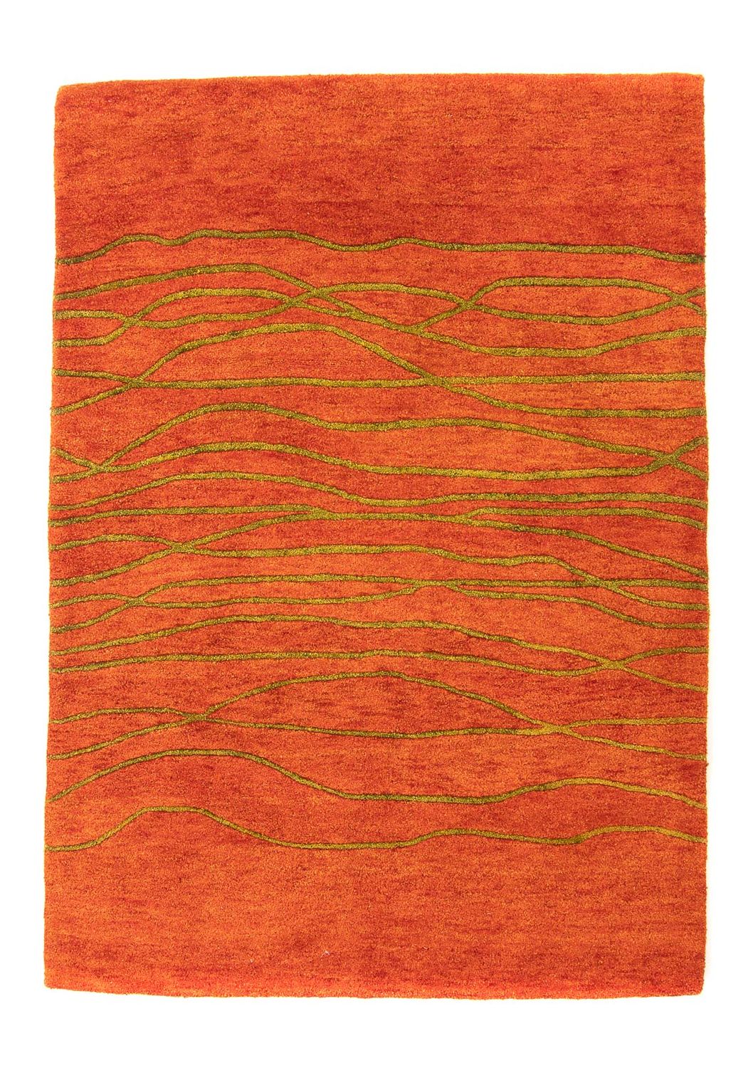 Wool Rug - 193 x 137 cm - rust