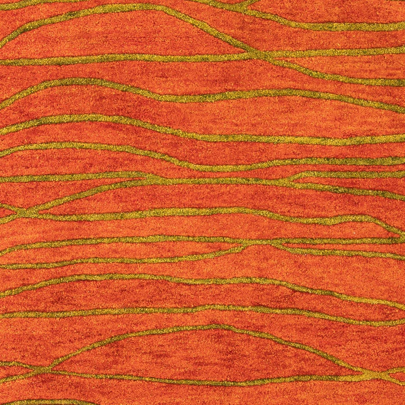 Wool Rug - 193 x 137 cm - rust