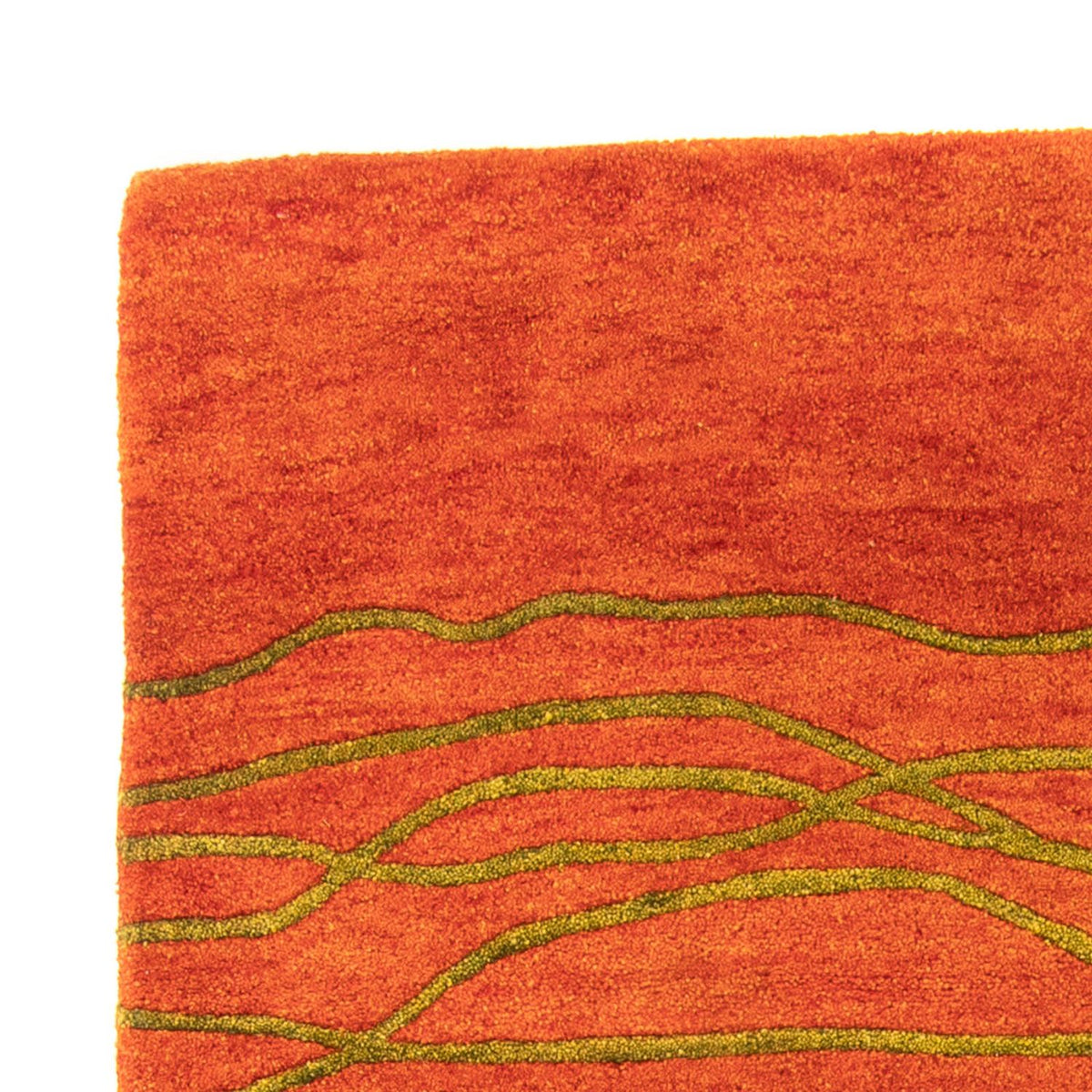 Wool Rug - 193 x 137 cm - rust