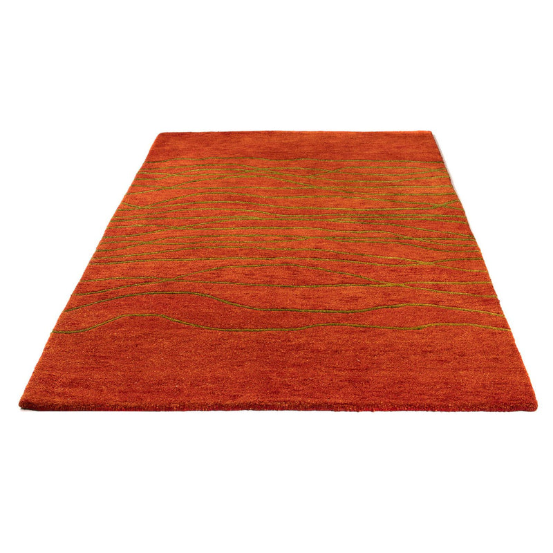 Wool Rug - 193 x 137 cm - rust