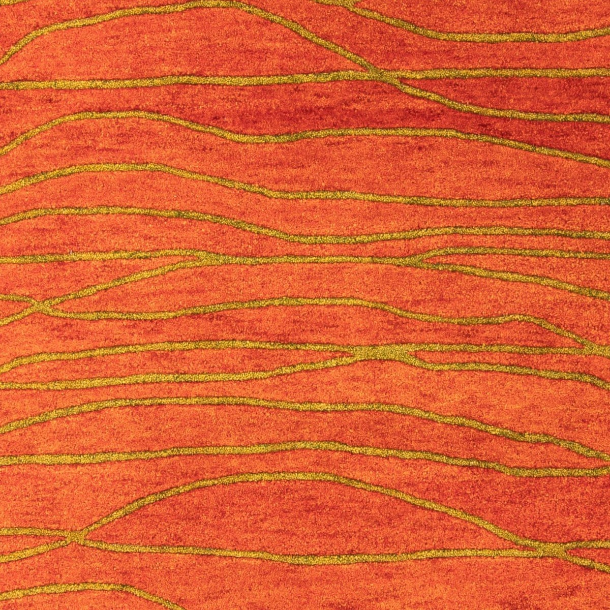 Wool Rug - 195 x 136 cm - rust