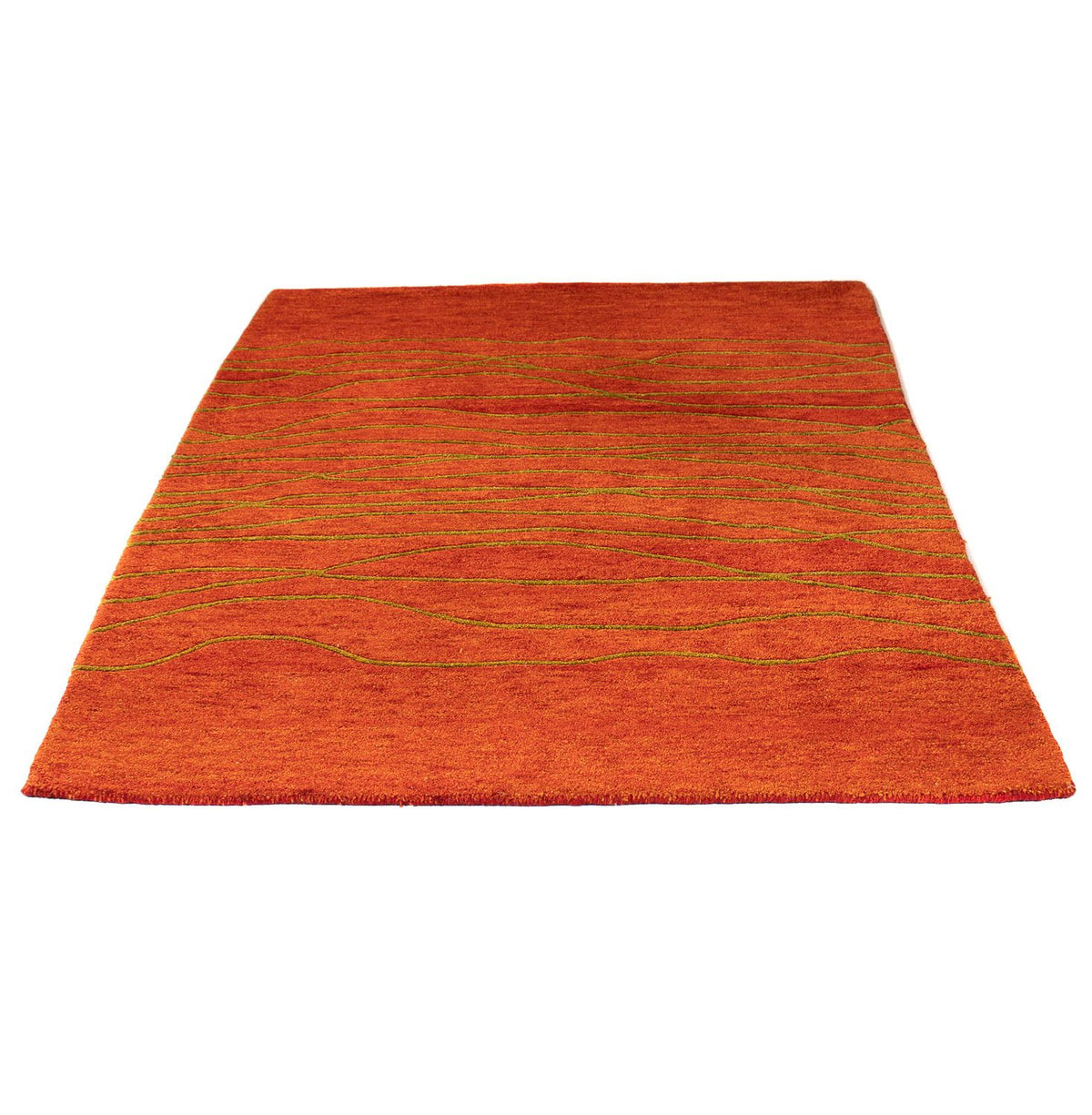 Wool Rug - 195 x 136 cm - rust