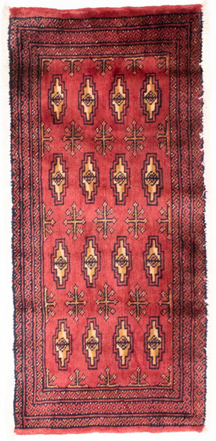 Turkaman Rug - 130 x 60 cm - red