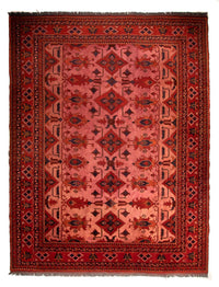 Afghan Rug - Hatschlu - 396 x 306 cm - dark red
