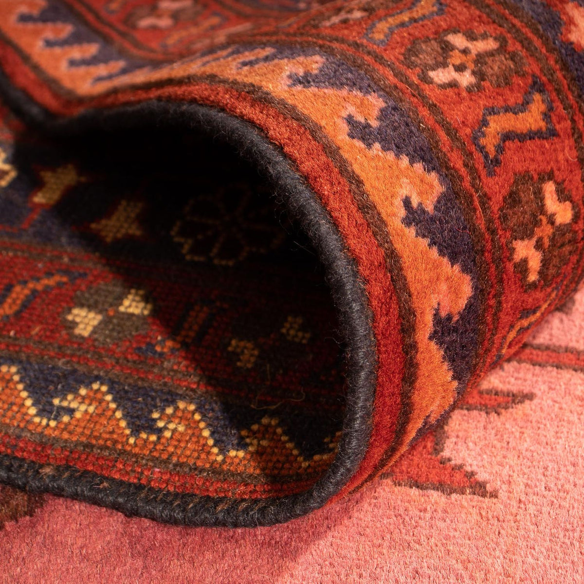 Afghan Rug - Hatschlu - 396 x 306 cm - dark red