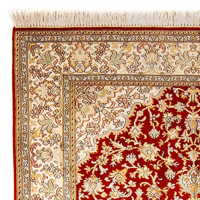 Silk Rug - Kashmir Silk - 186 x 129 cm - red