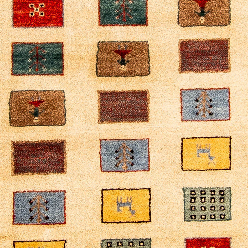 Gabbeh Rug - Loribaft Perser - 197 x 144 cm - light brown