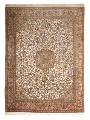 Silk Rug - Kashmir Silk - 307 x 243 cm - beige