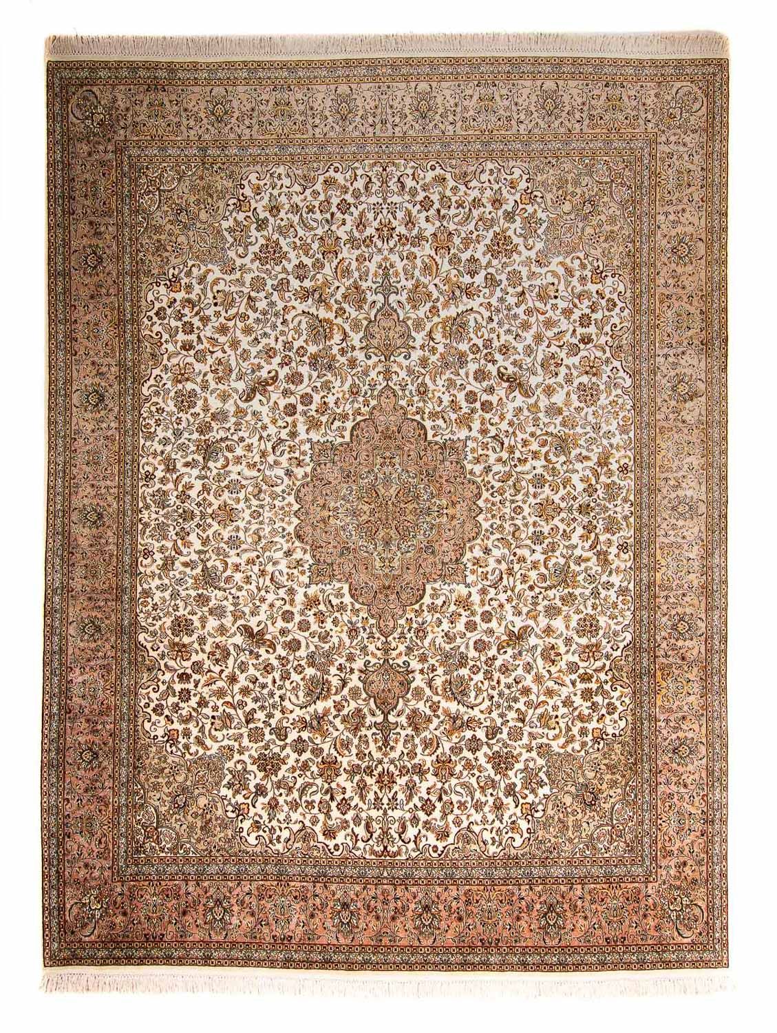 Silk Rug - Kashmir Silk - 307 x 243 cm - beige