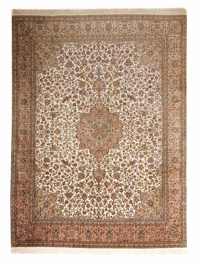 Silk Rug - Kashmir Silk - 307 x 243 cm - beige